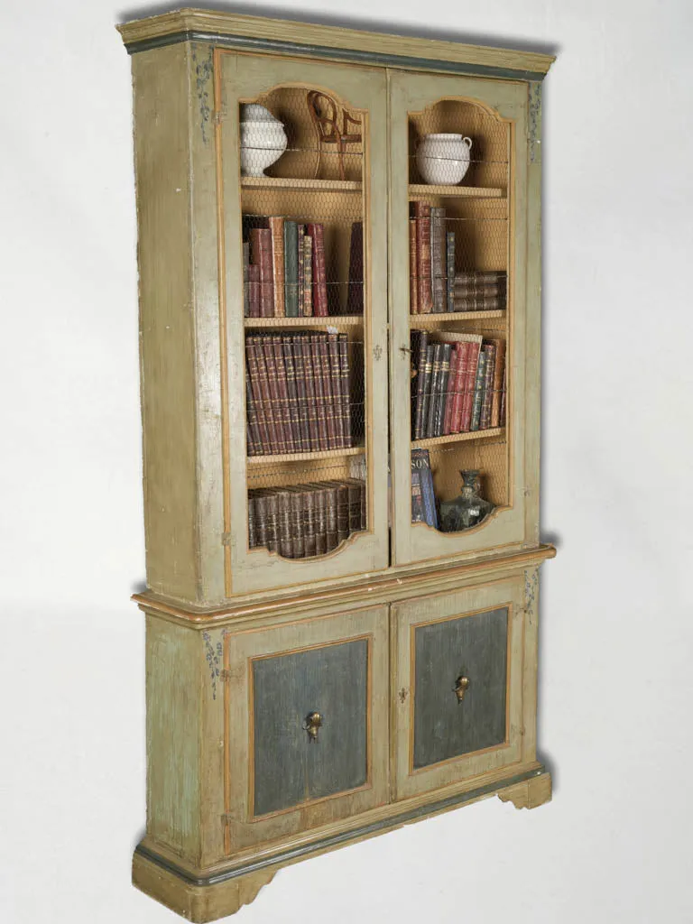 18th-Century Italian Green Hutch Bookcase, Florence 108"