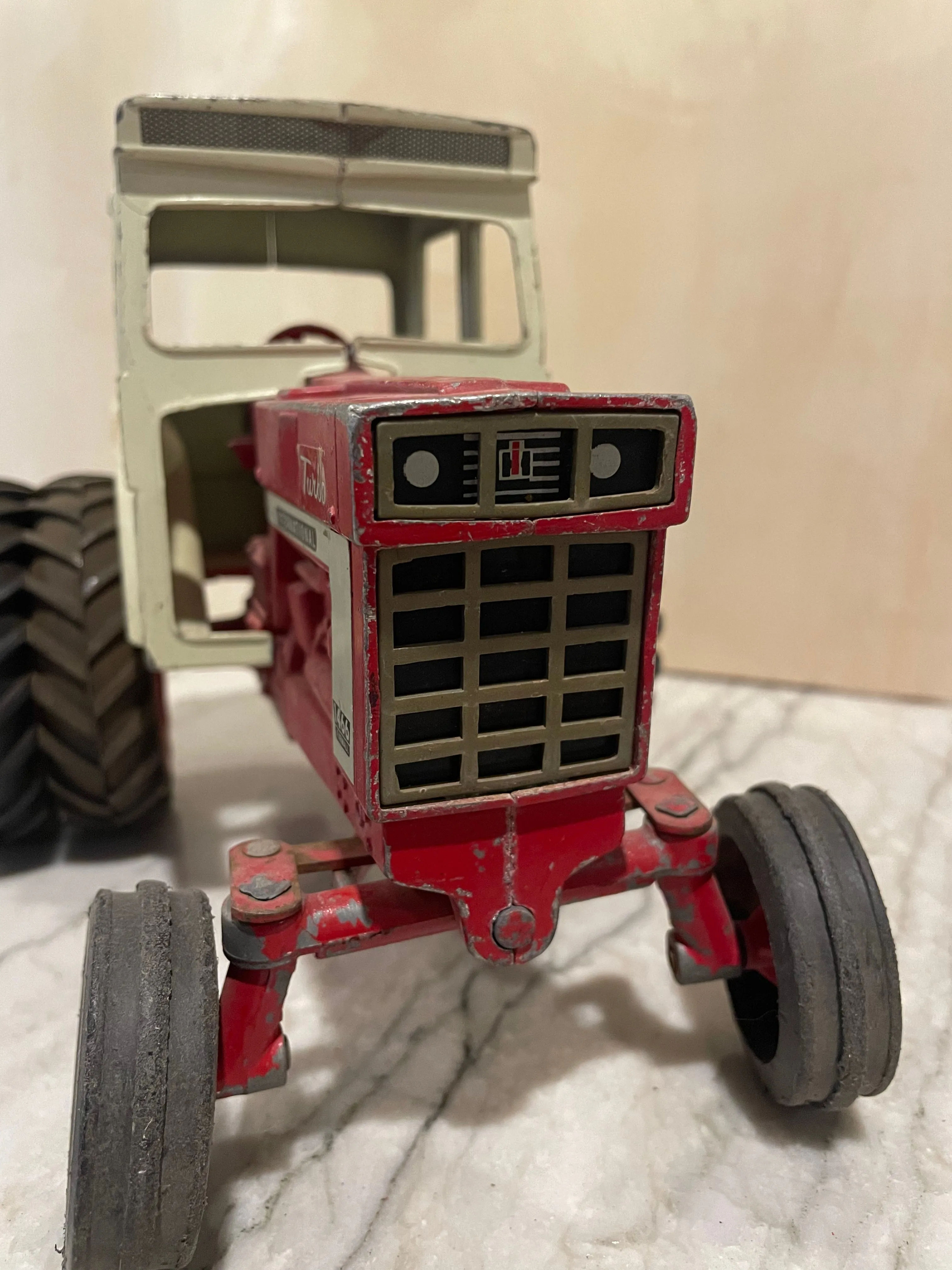 60’s International Turbo 1466 Tractor Toy with Ertl Plow