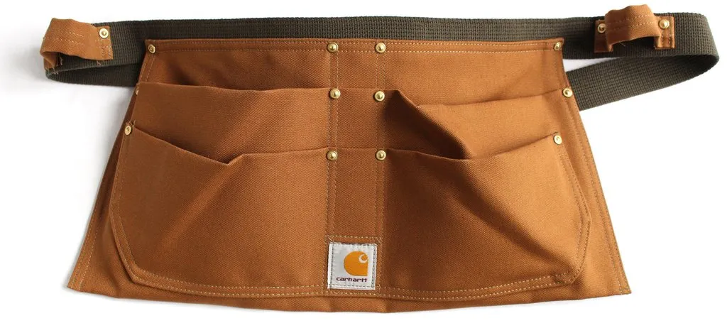 A09 BRN Firm Duck Waist Apron