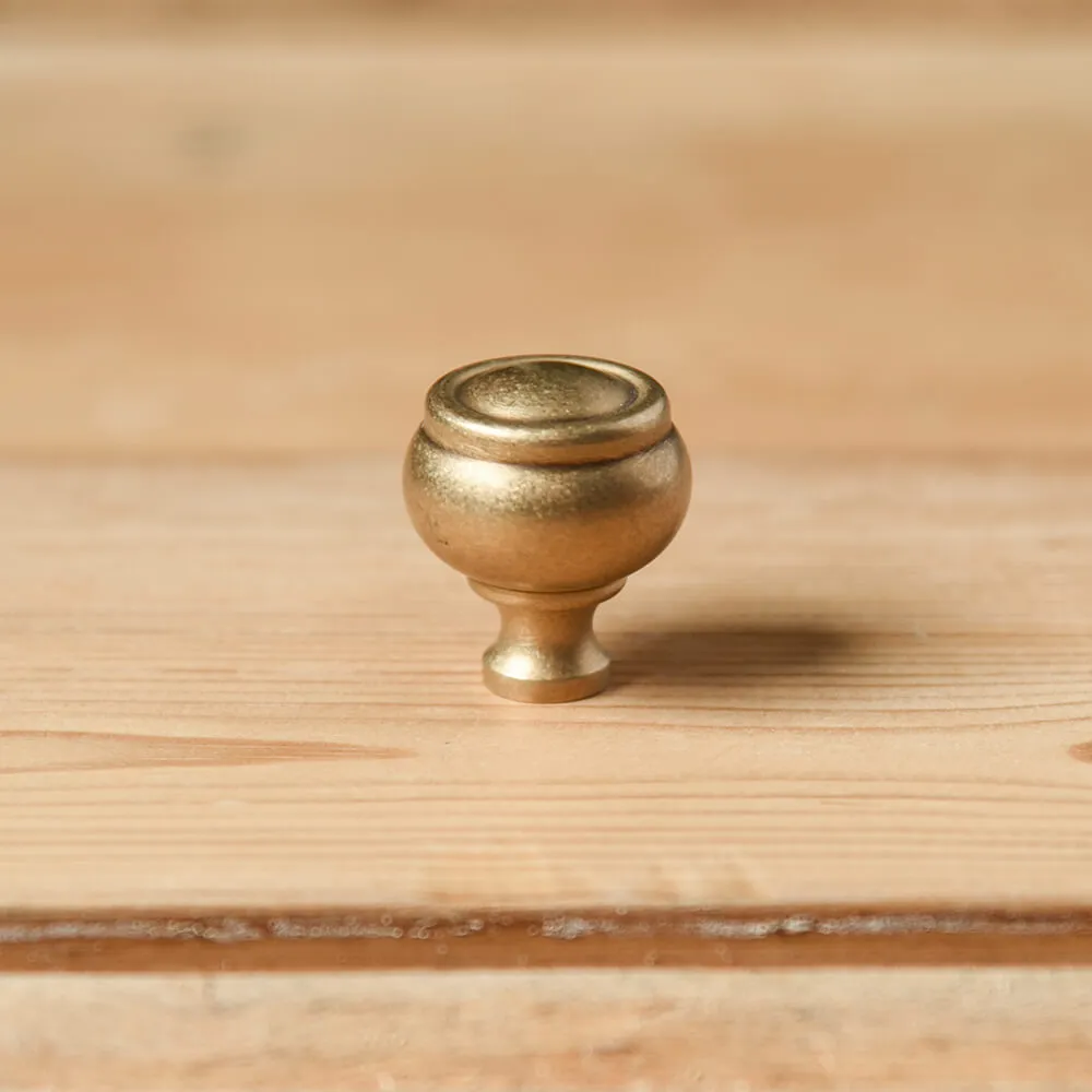 Aged Brass Ovolo Cabinet Knob