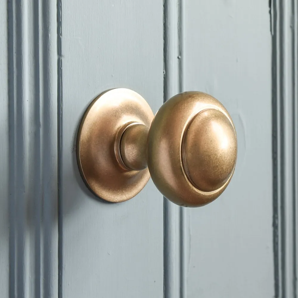 Aged Brass Round 3 inch Door Pull