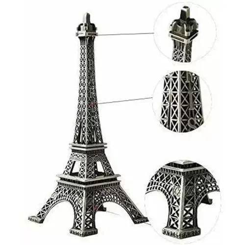 Allwize Antique Finish 3D Metal Paris Eiffel Tower, Gold | Decorative Showpiece | Cabinet | Pack of 1