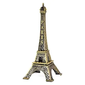 Allwize Antique Finish 3D Metal Paris Eiffel Tower, Gold | Decorative Showpiece | Cabinet | Pack of 1