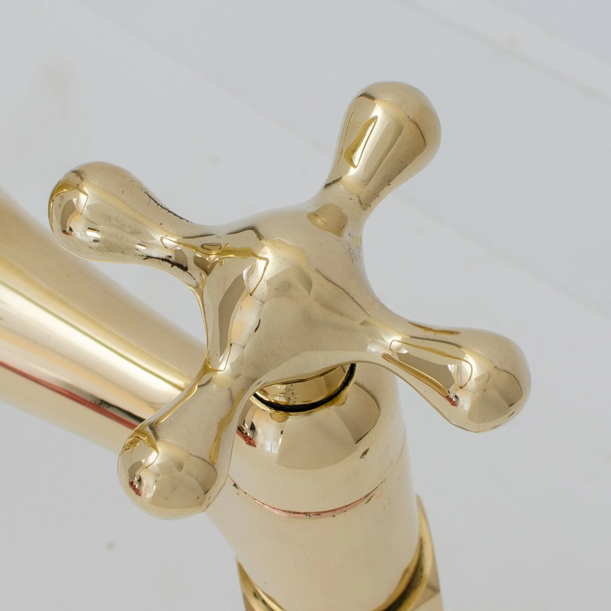 Antique Brass Kitchen Faucet - Antique Brass Bridge Faucet