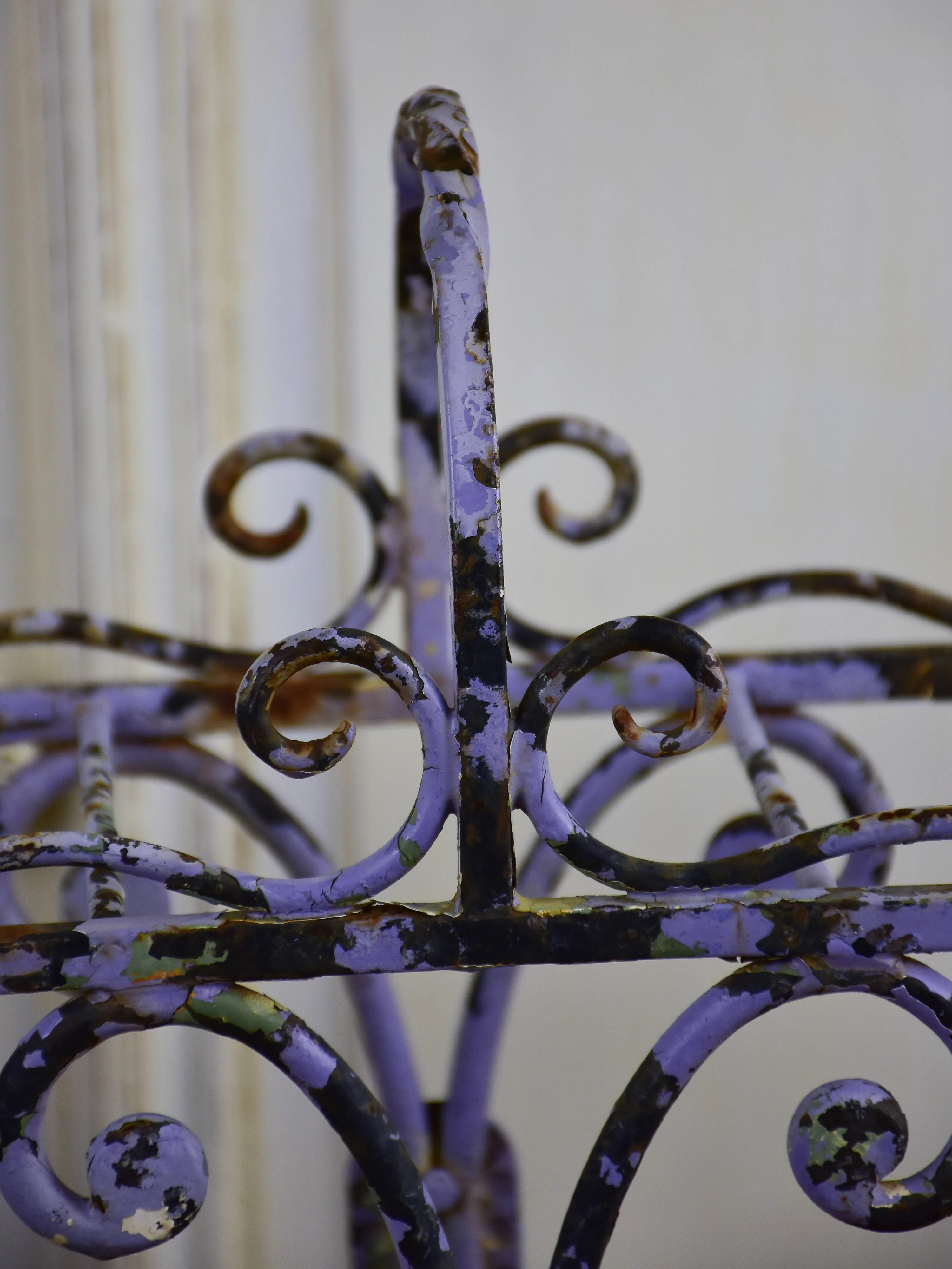 Antique wrought iron umbrella stand