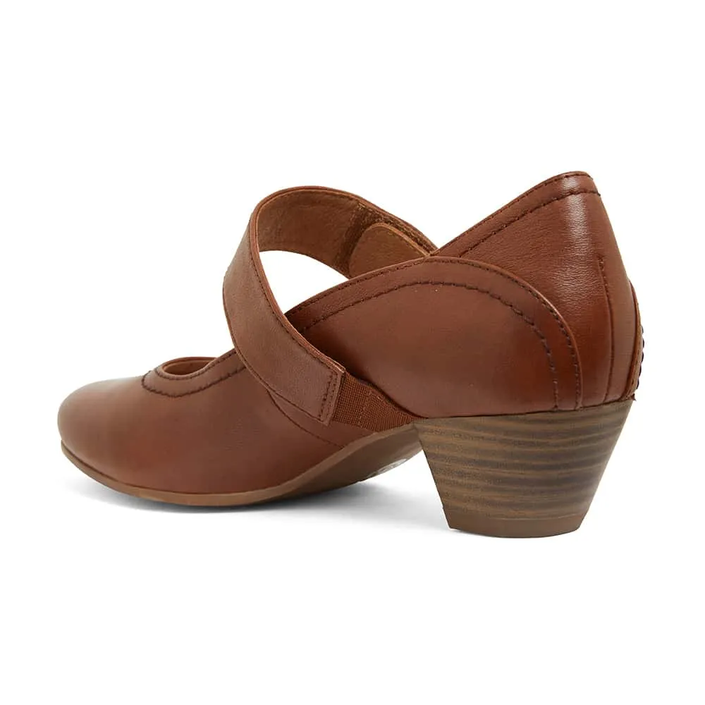 Appeal Heel in Cognac Leather