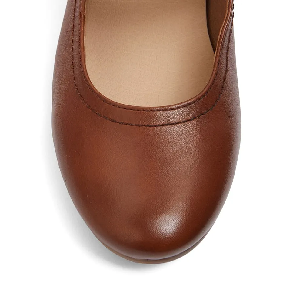 Appeal Heel in Cognac Leather