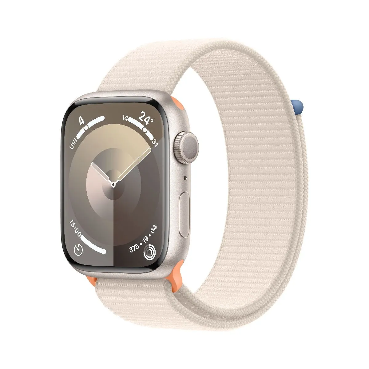 Apple Watch Series 9 Starlight Aluminium Case with Starlight Sport Loop