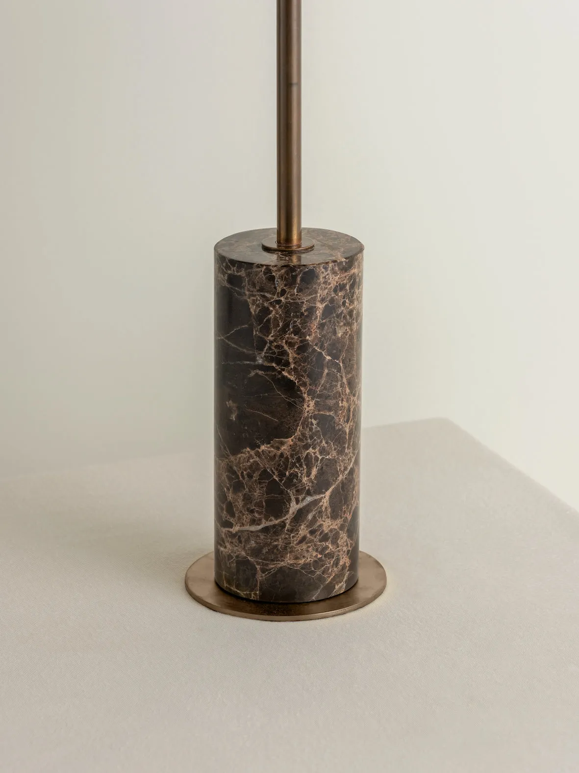 Ardini - 1 light rattan and brown marble table lamp