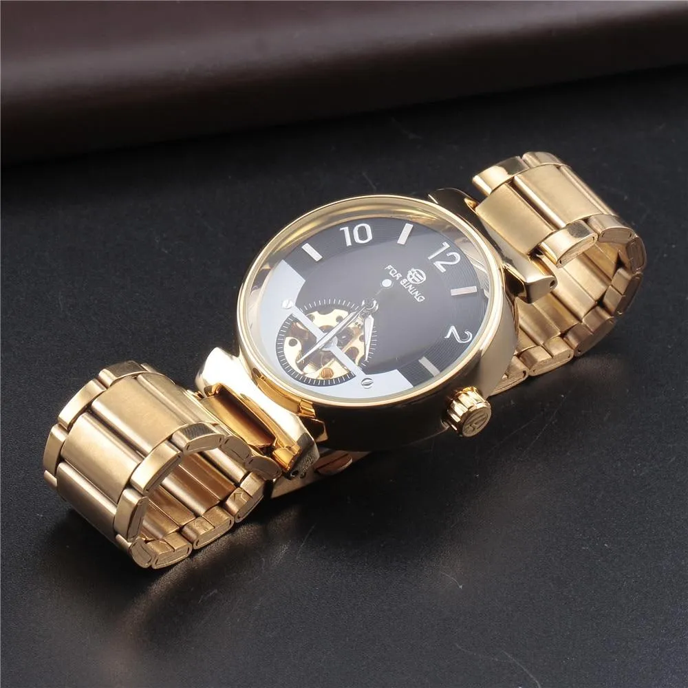 Automatic Blue Dial Skull Horloge Automatic Self-Wind Luxury Watch for Men