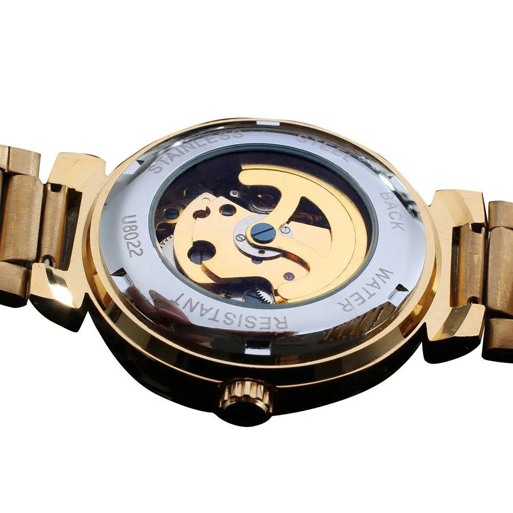 Automatic Blue Dial Skull Horloge Automatic Self-Wind Luxury Watch for Men