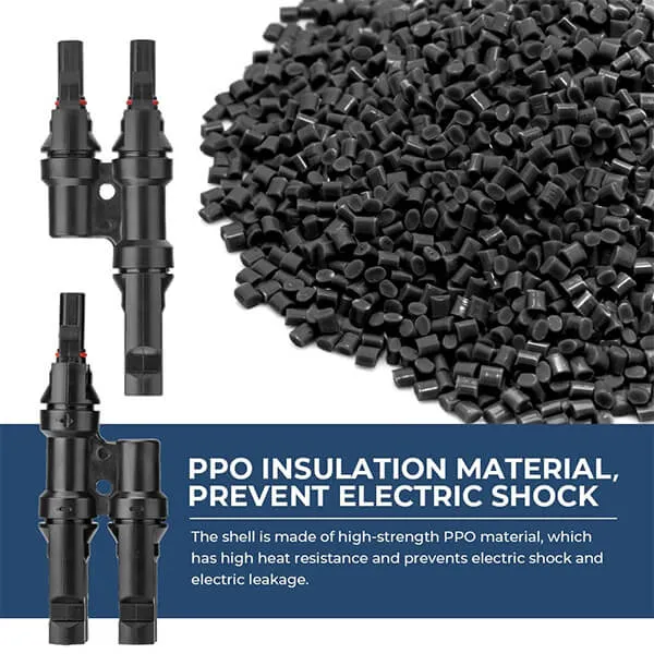 BougeRV Solar Branch Connectors Y Connector in Pair MMF FFM Parallel Connection (5 Pairs)