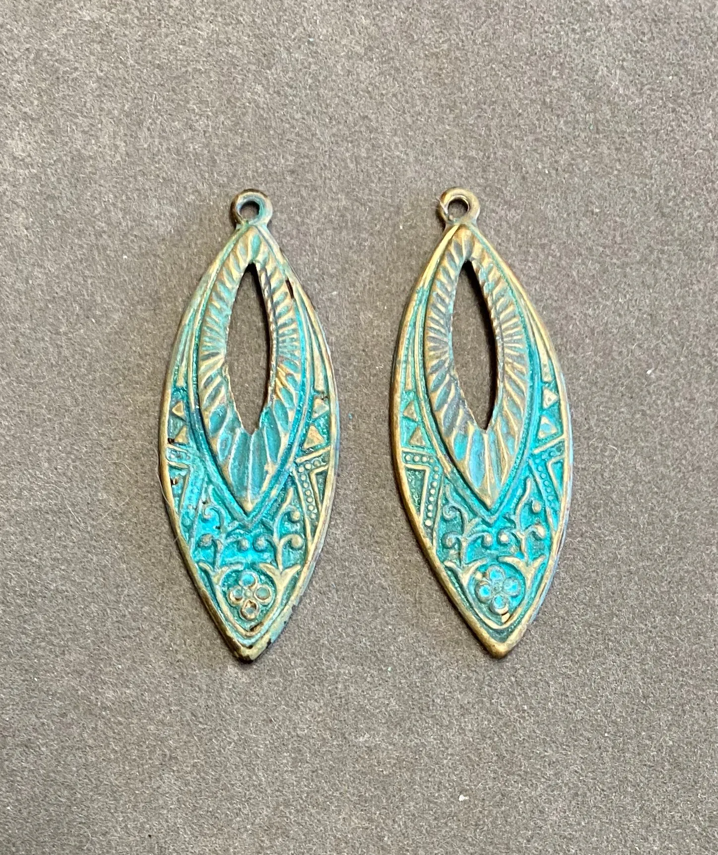 Brass Marquis Earring Findings for Jewelry Making