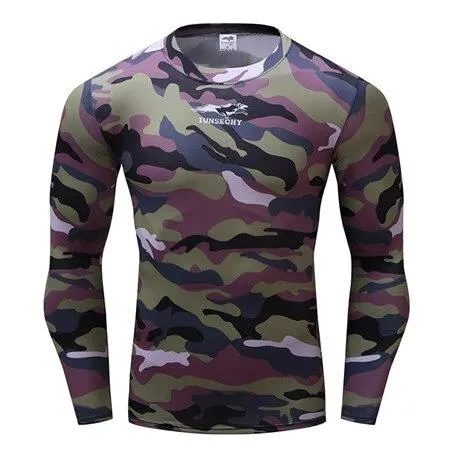 Camouflage Compression 'Jungle Camo' Long Sleeve Rashguard