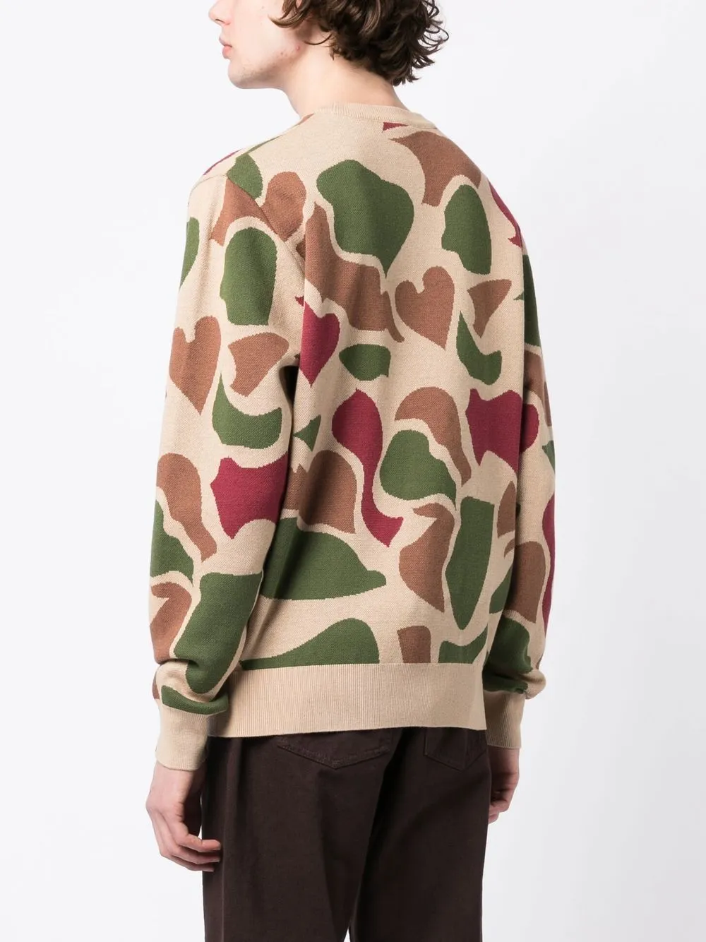 Camouflage-Pattern Crew Neck Jumper