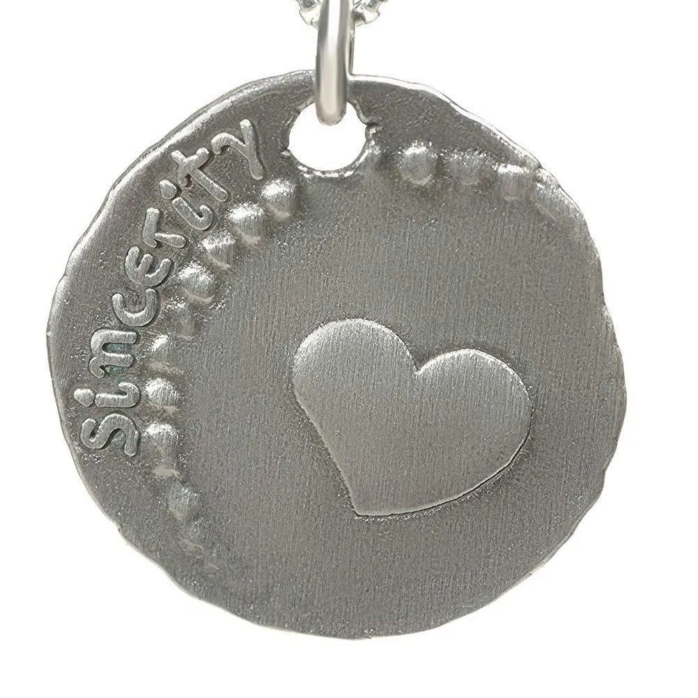 Coin Heart Silver Necklace