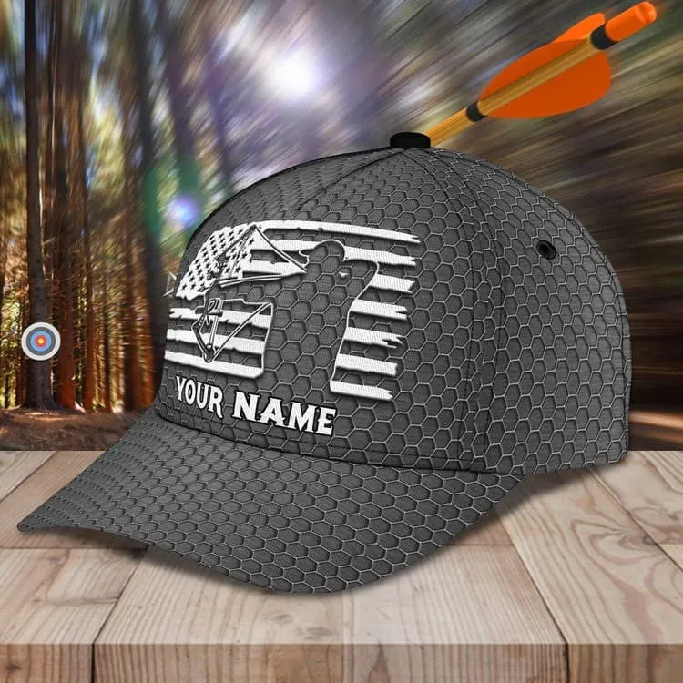 Customized Archery Cap for Girl, Archery 3D All Over Printed Cap for Female Archers, Archery Hat for Girlfriend