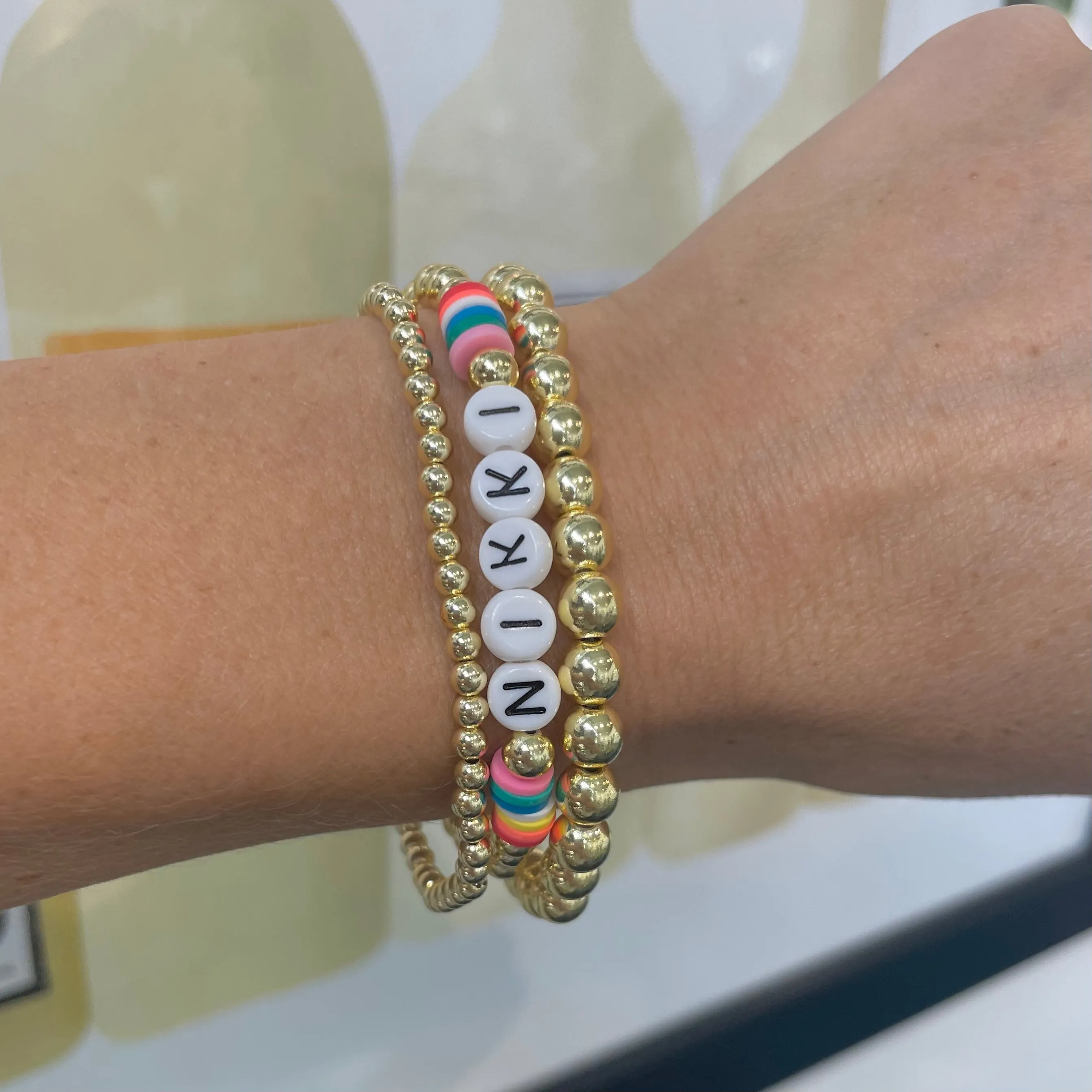 Golden Customizable Bracelet Stack