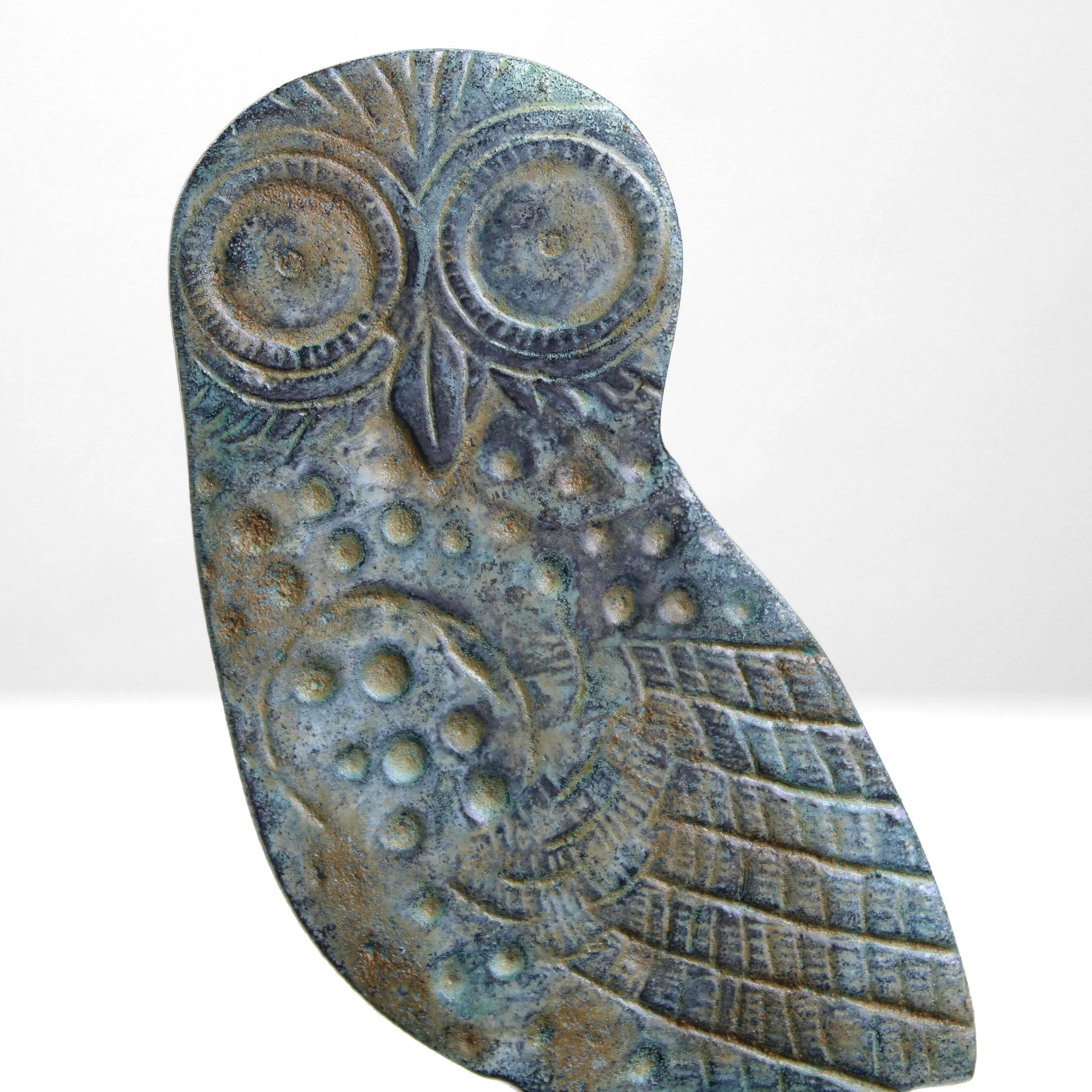 Greek Owl Sculpture (Bronze)