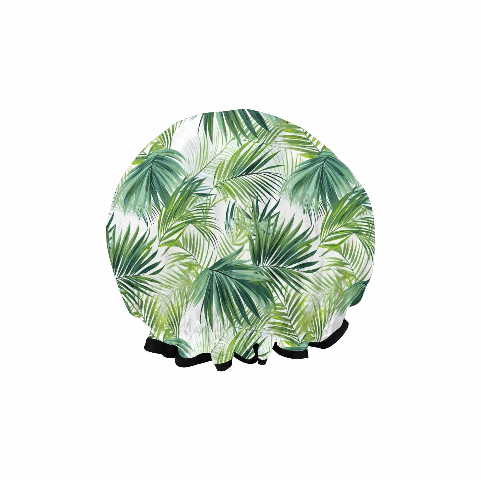 Green Palm Leaves  Shower Cap