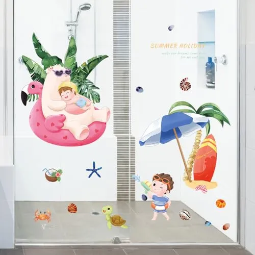 HEUREKA Summer Holiday Stickers Sand Beach TravelVinyl Kids Room Nursery Wall Sticker(70 CM X 50 CM)