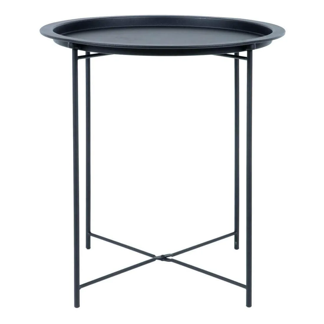 Hodge and Hodge Round Side Table Folding Metal Tray Top