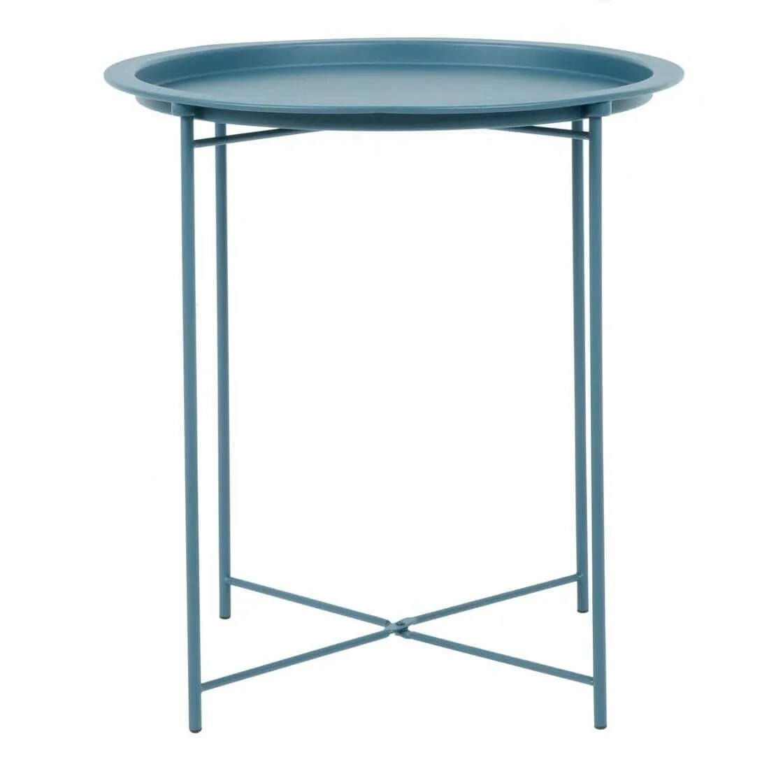 Hodge and Hodge Round Side Table Folding Metal Tray Top