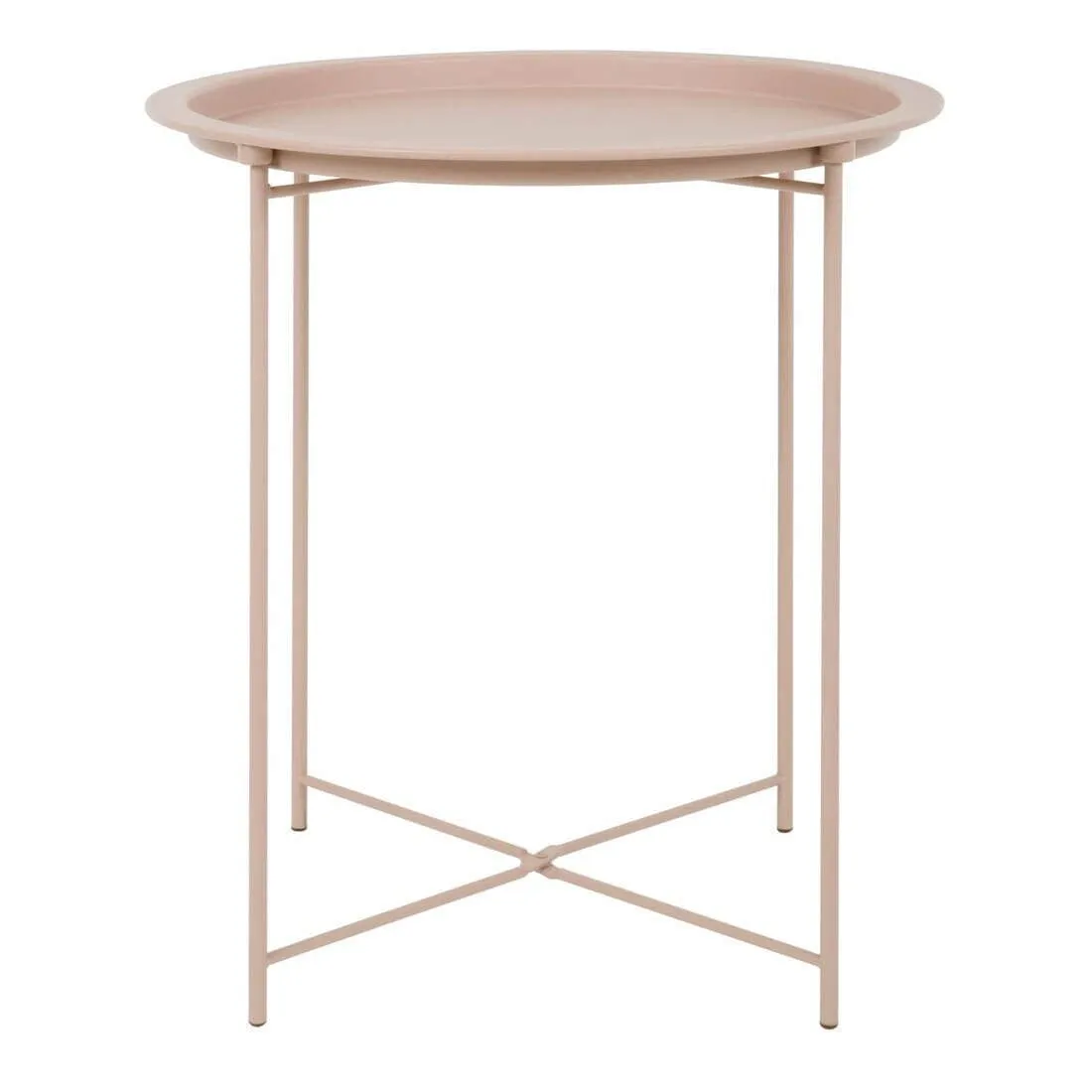 Hodge and Hodge Round Side Table Folding Metal Tray Top