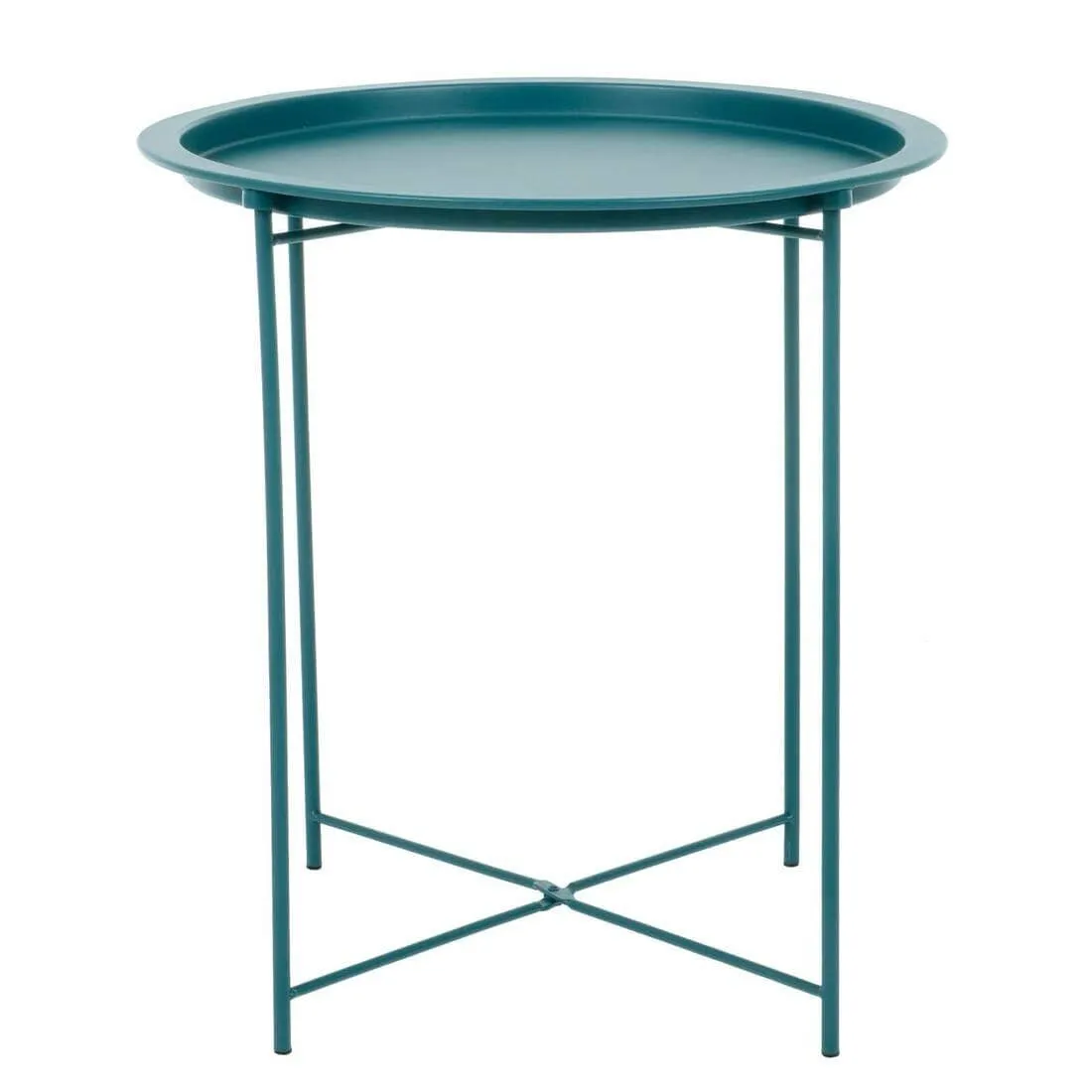 Hodge and Hodge Round Side Table Folding Metal Tray Top