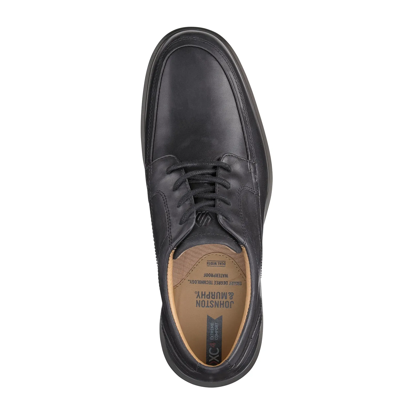 Johnston & Murphy XC4 Stanton Moc Lace Up Oxford (Men) - Black Waterproof Full Grain