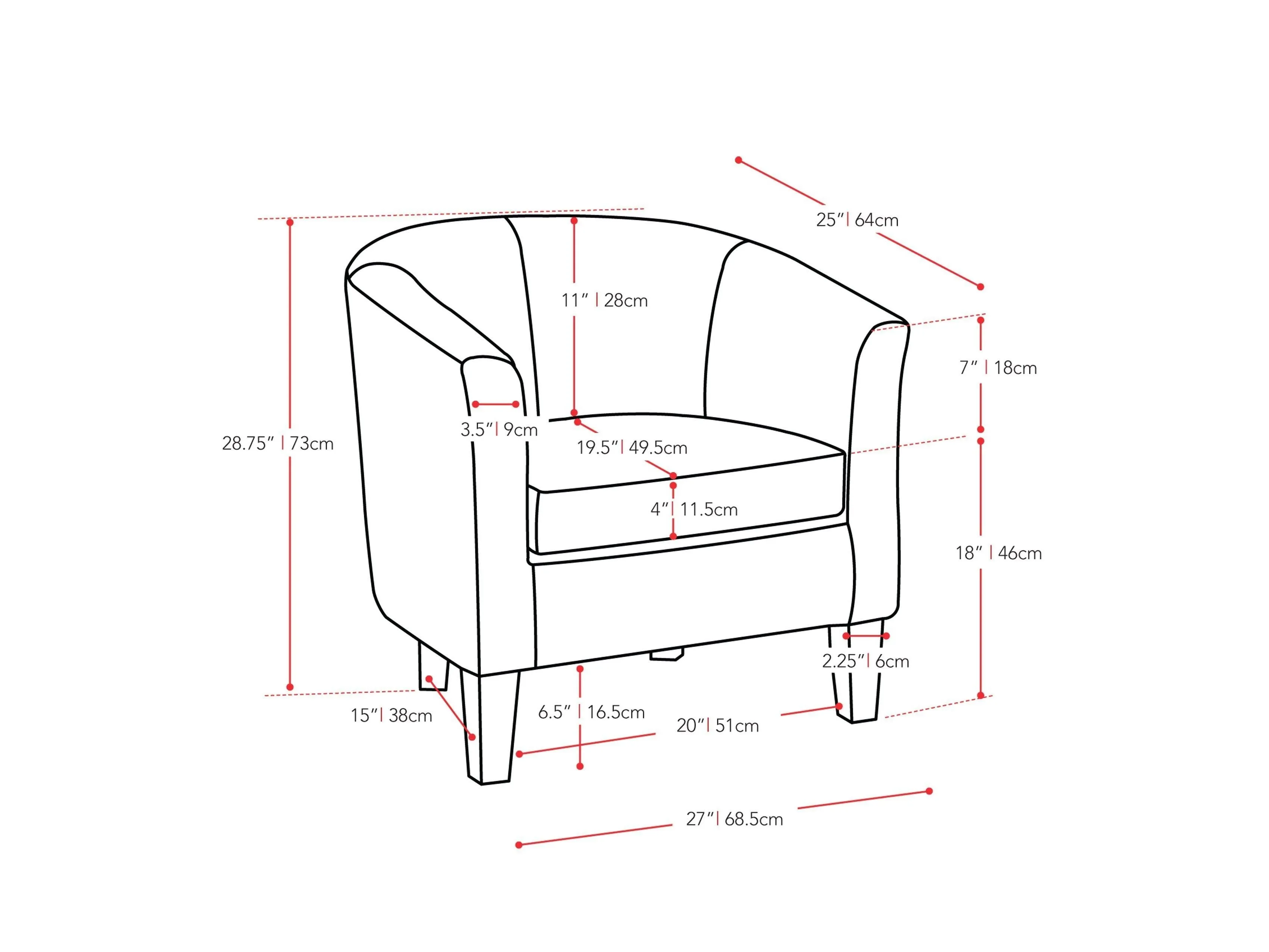 Leather Barrel Chair