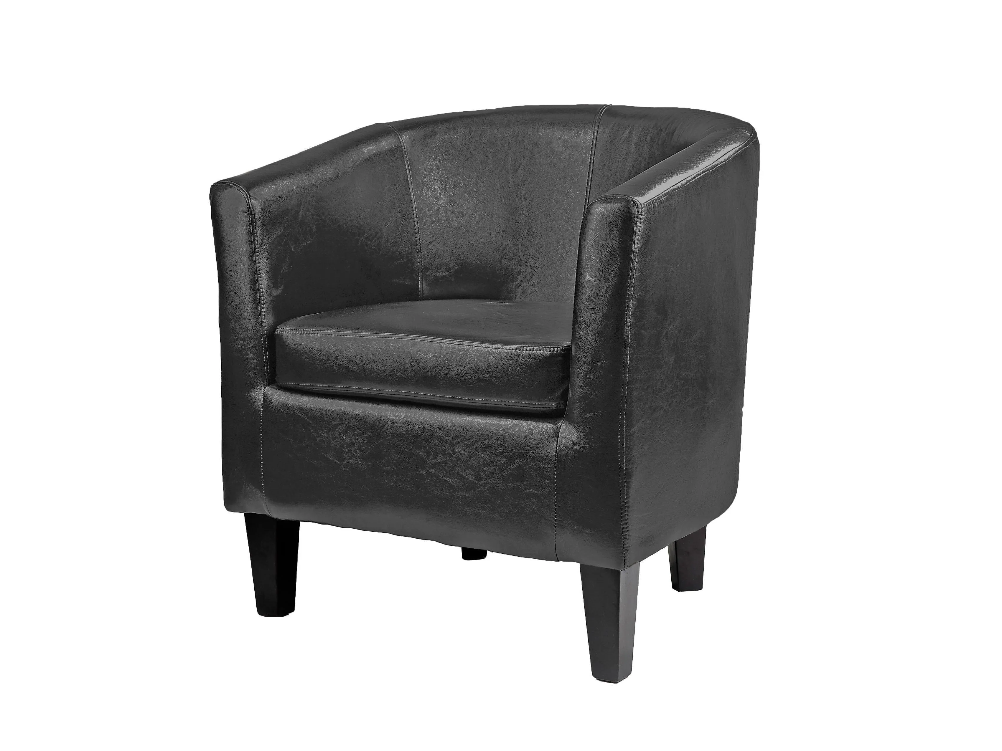 Leather Barrel Chair