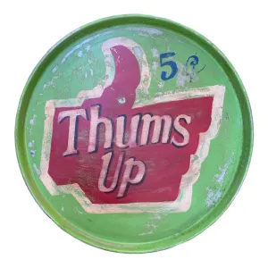 Lime Thums Up Vintage Round Tray