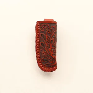 Medium Tan Floral Knife Holder