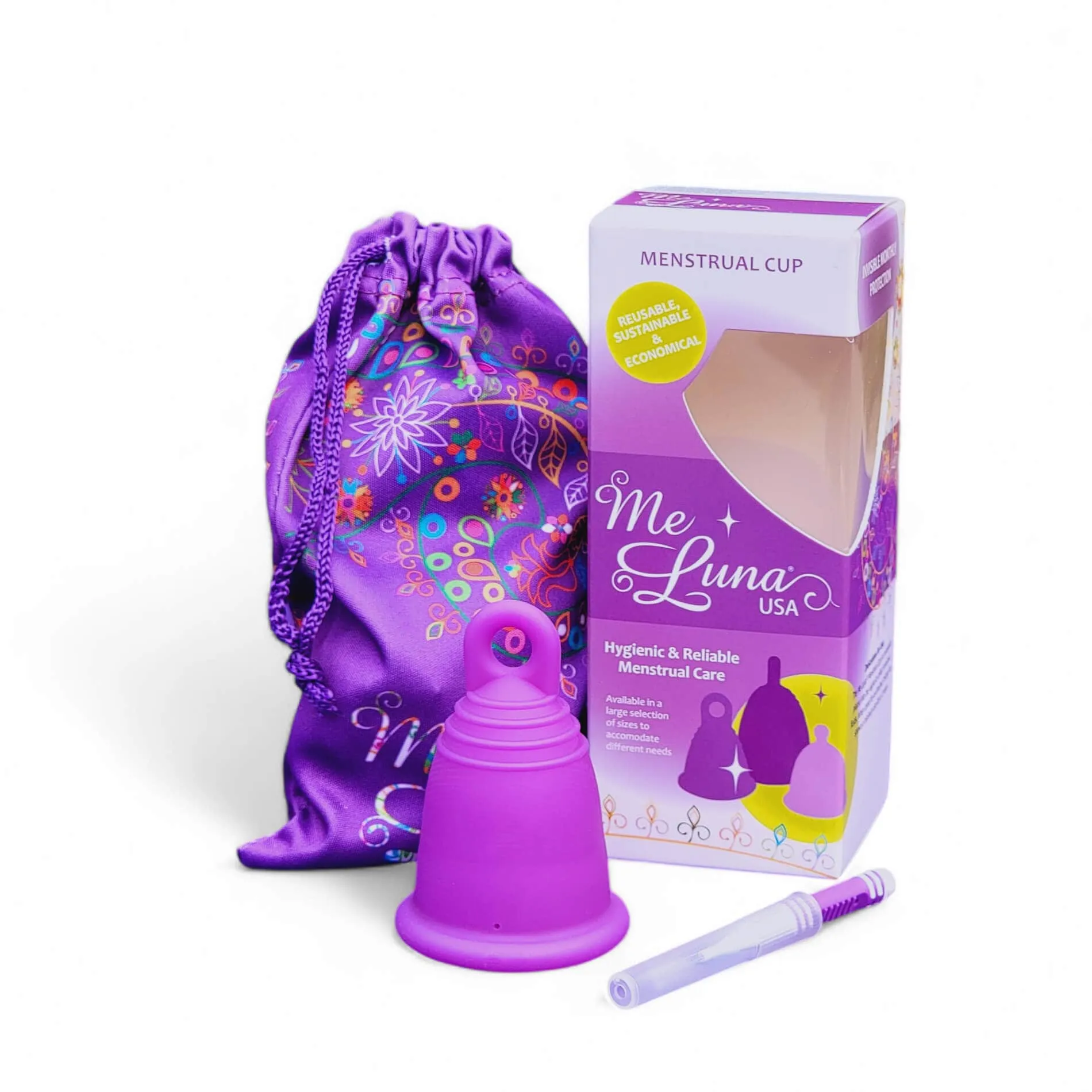 MeLuna Menstrual Cup (USA/FDA version), Ring Handle, SPORT