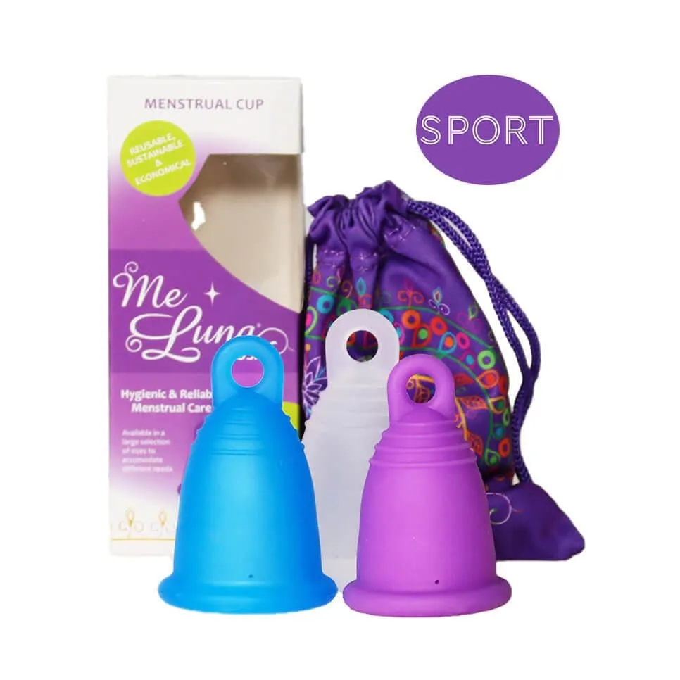 MeLuna Menstrual Cup (USA/FDA version), Ring Handle, SPORT