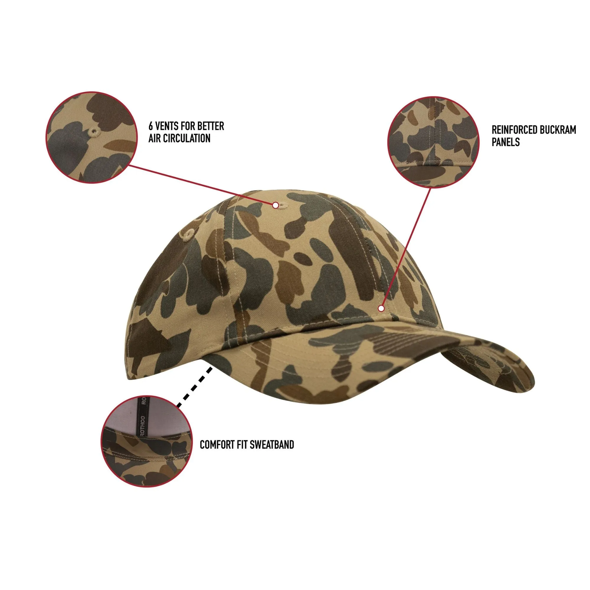 Midnight Woodland Camo - Military Low Profile Adjustable Baseball Cap