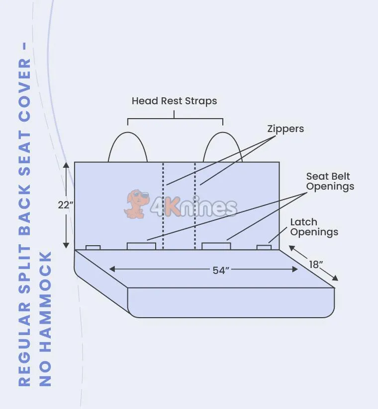 Multi-Function Split Rear Seat Cover - No Hammock