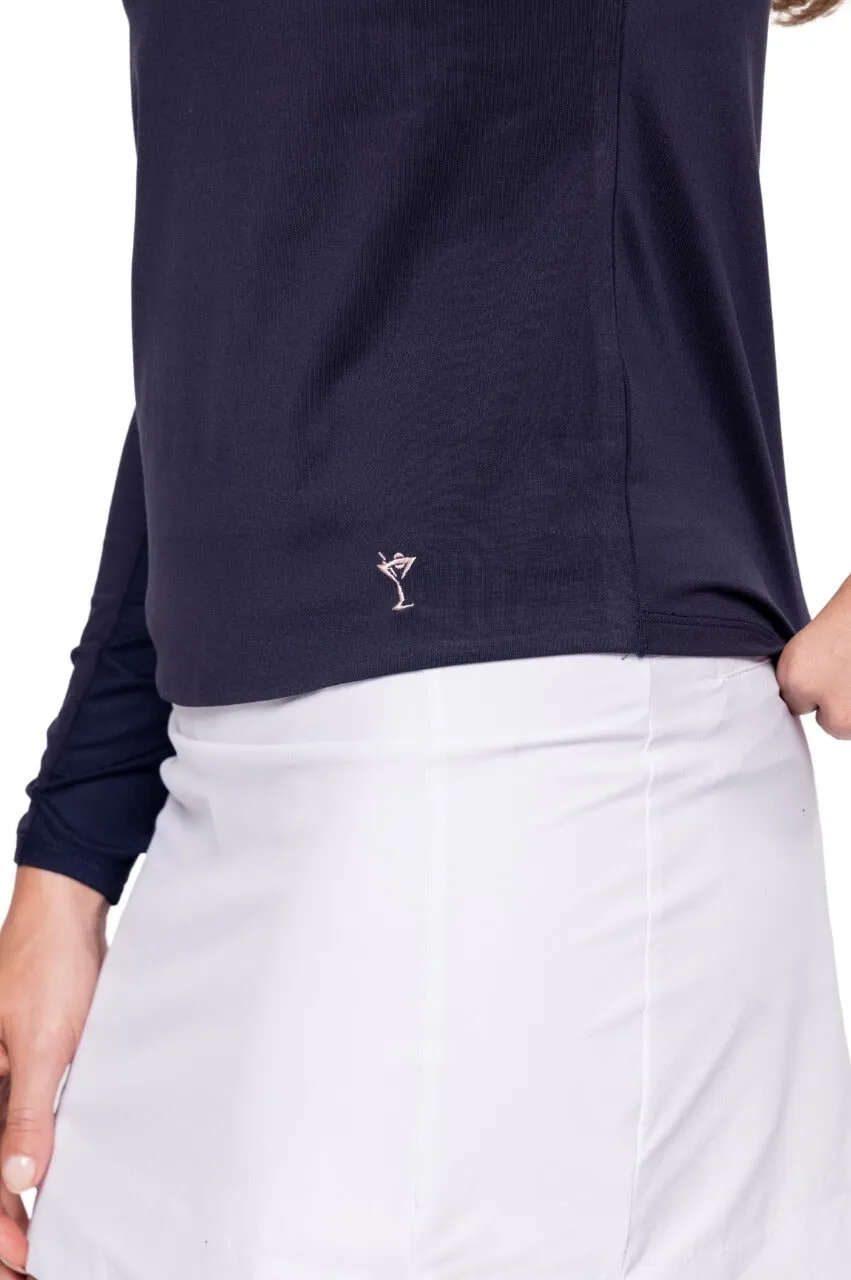 Navy Long Sleeve Lisa Sport Polo