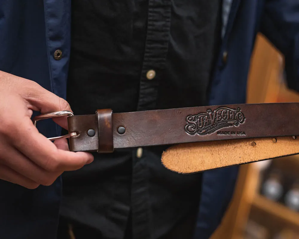 OG Script Leather Belt - Antique Brown