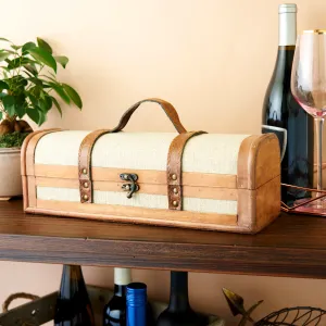 One Bottle Vintage Striped Trunk Wine Box