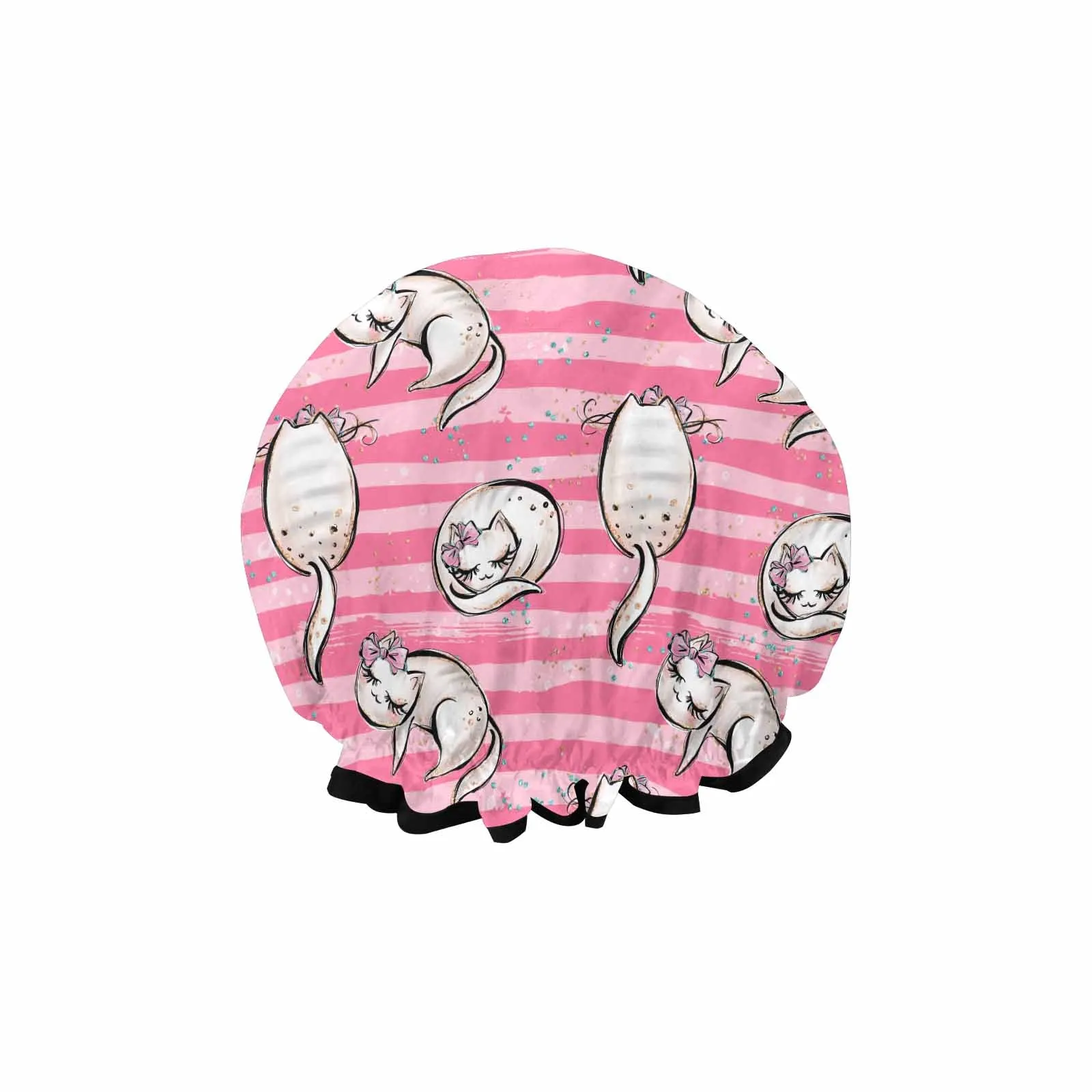 Pink Cats  Shower Cap