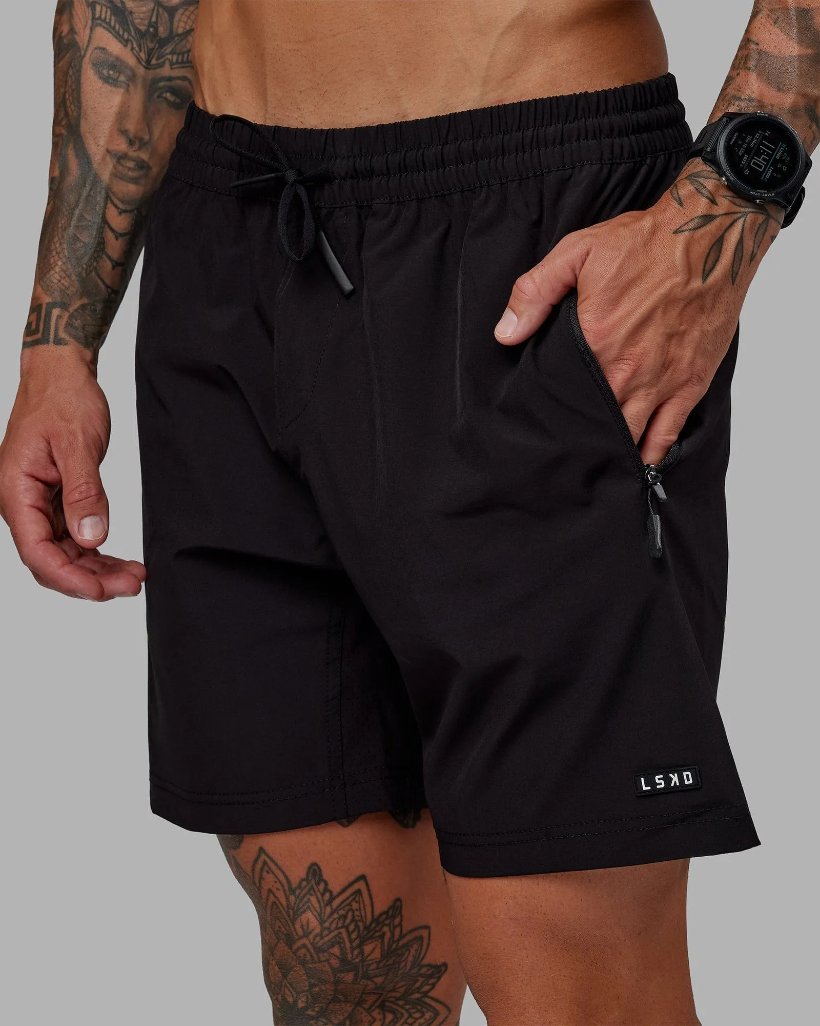 Rep 7" Performance Shorts - Black-White