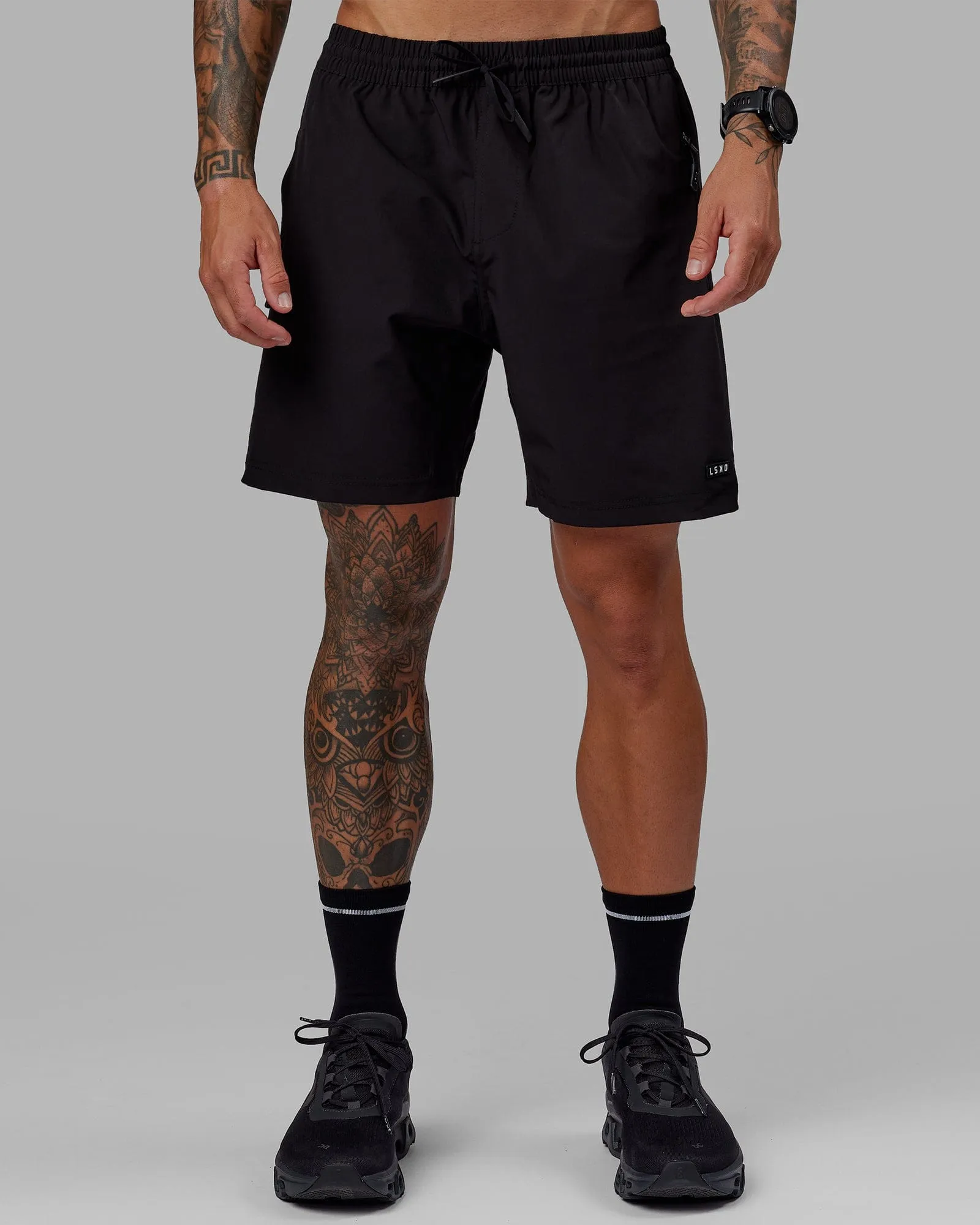 Rep 7" Performance Shorts - Black-White