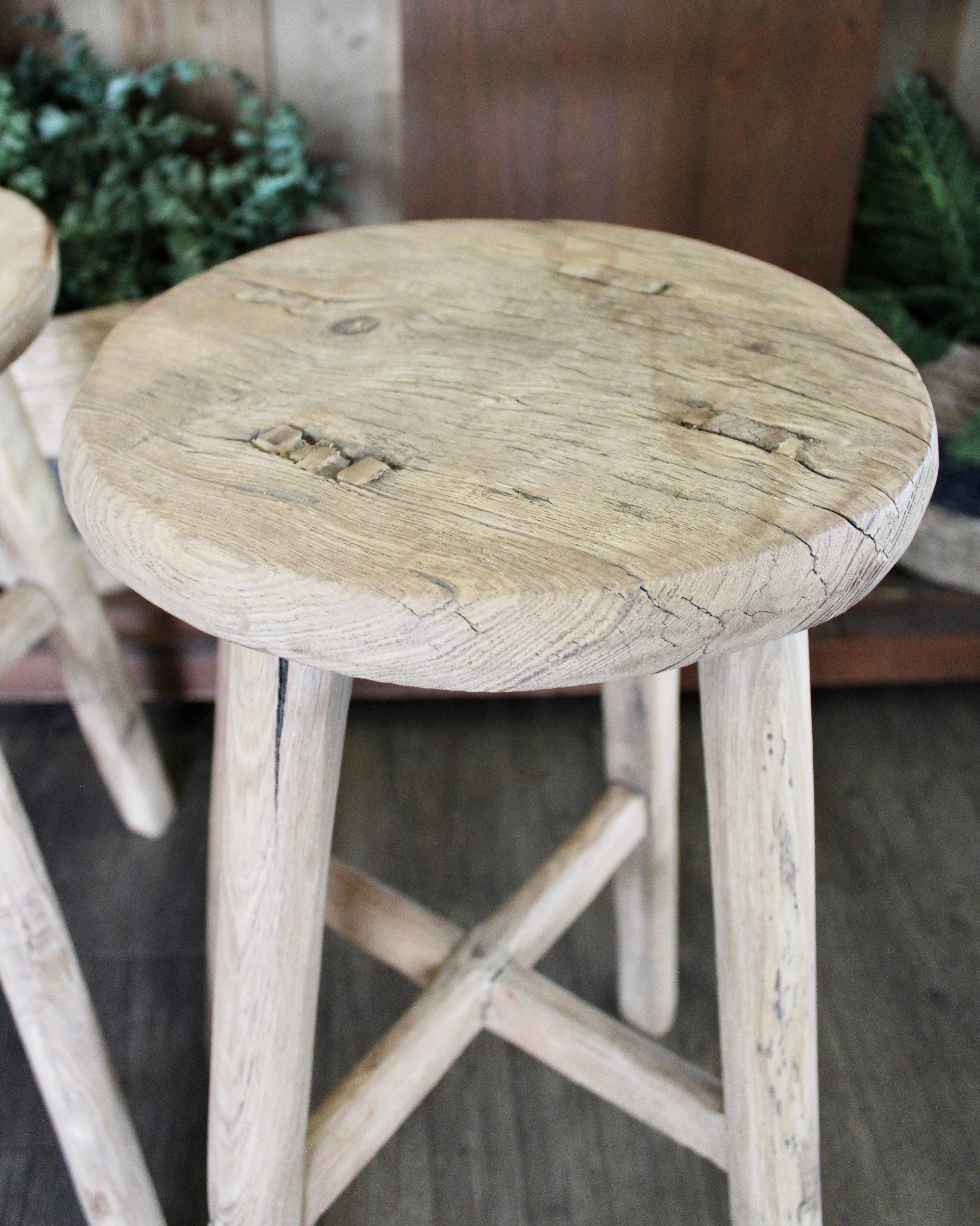 Round Vintage Stool