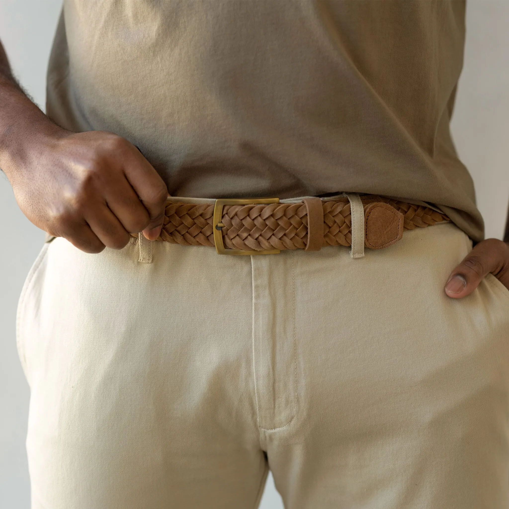 Teyo Woven Belt Tobacco