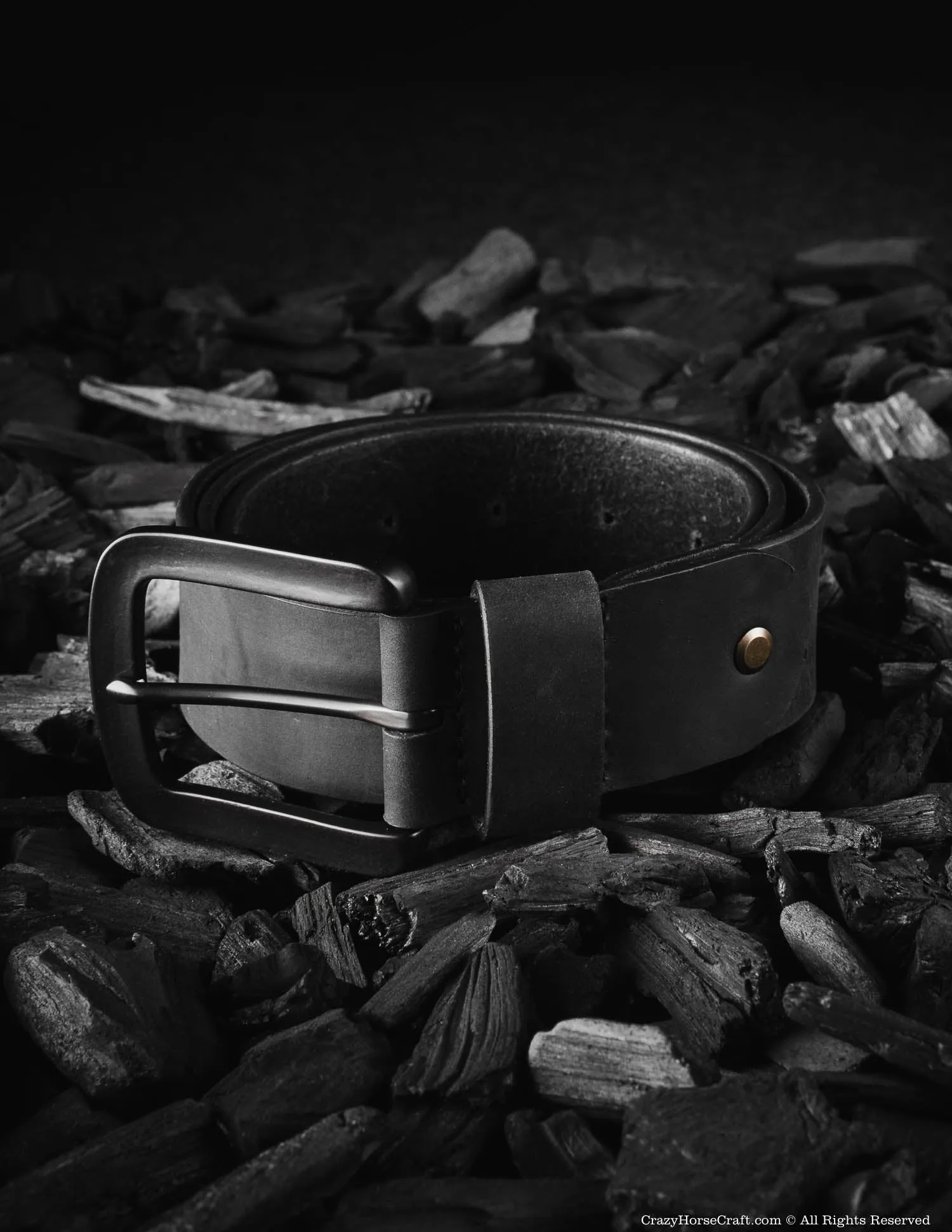 Vegetable Tanned Leather Belt | Carbon Black