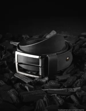 Vegetable Tanned Leather Belt | Carbon Black