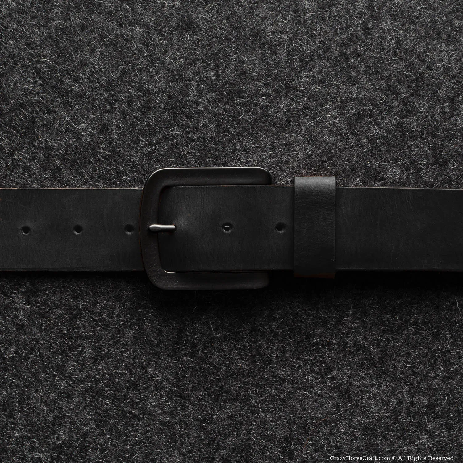 Vegetable Tanned Leather Belt | Carbon Black