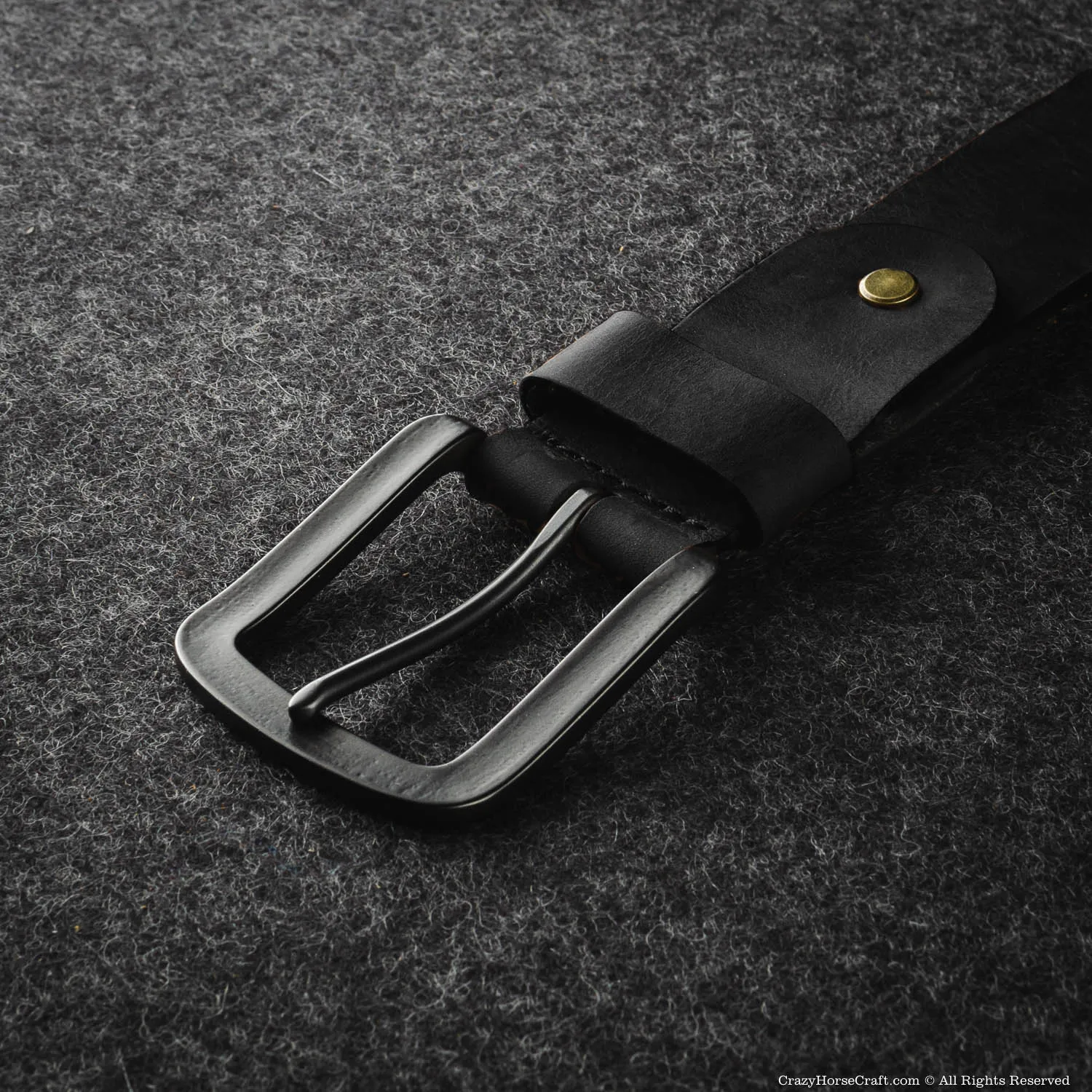 Vegetable Tanned Leather Belt | Carbon Black